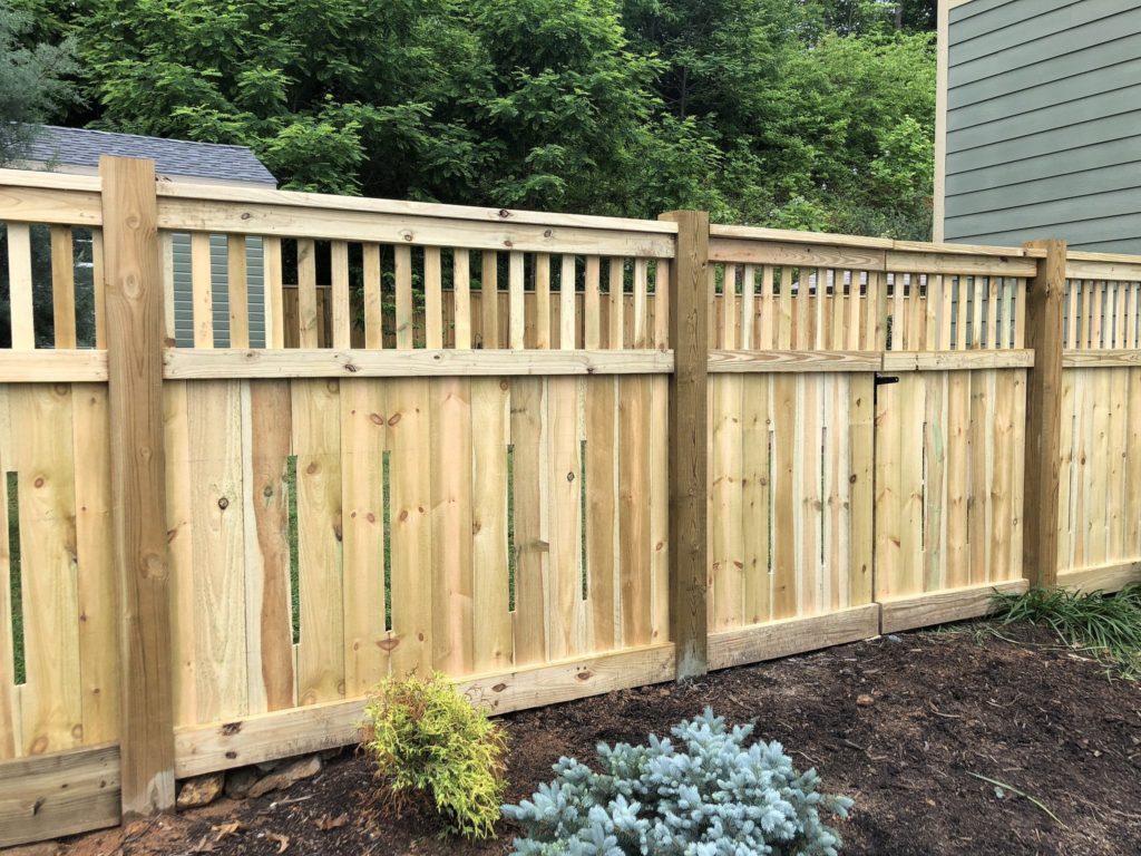 wooden fence installed